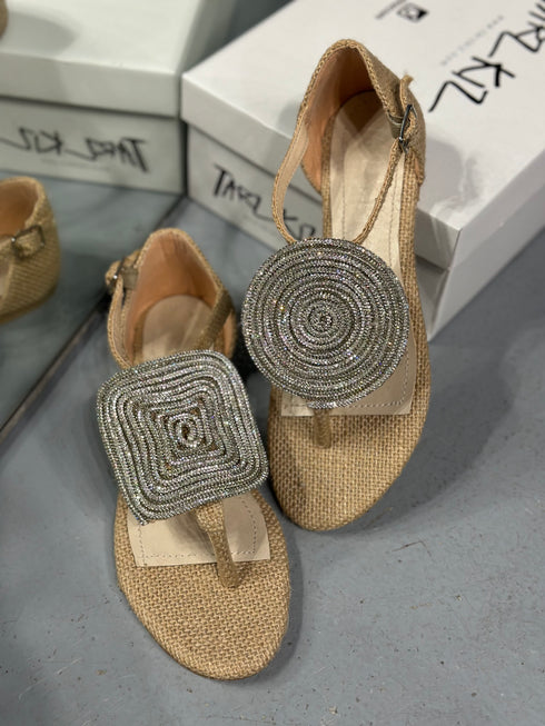 LOTUS HASIR TAŞLI SANDALET